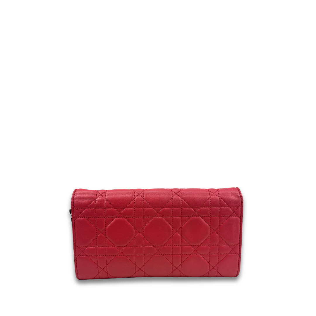 Dior Hot Pink Miss Dior Chain Wallet