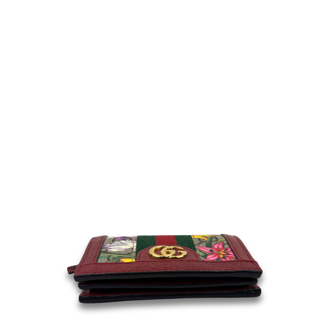 Gucci Red Flora Compact Marmont Wallet