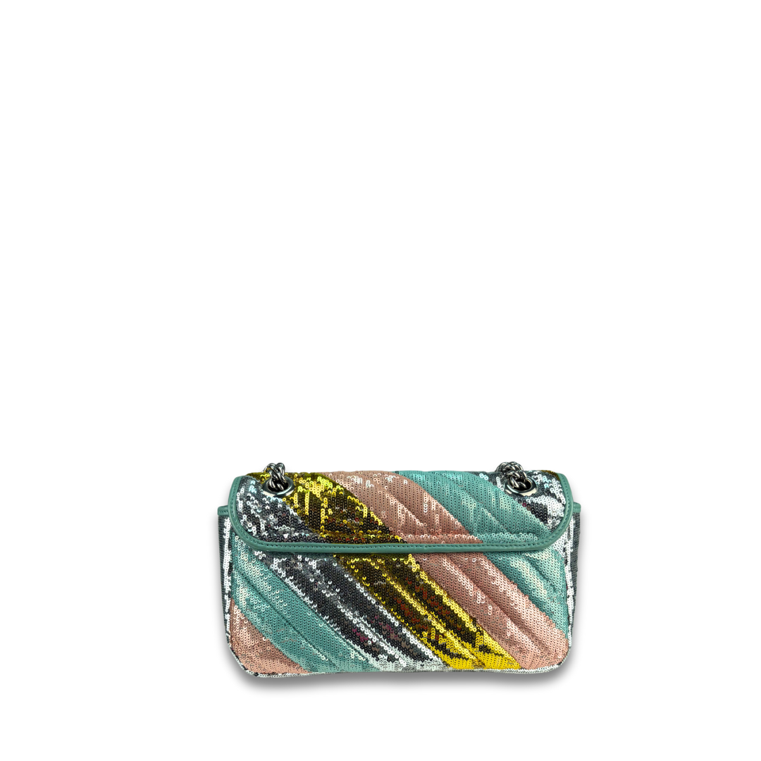 Gucci GG Marmont Sequin Shoulder Bag