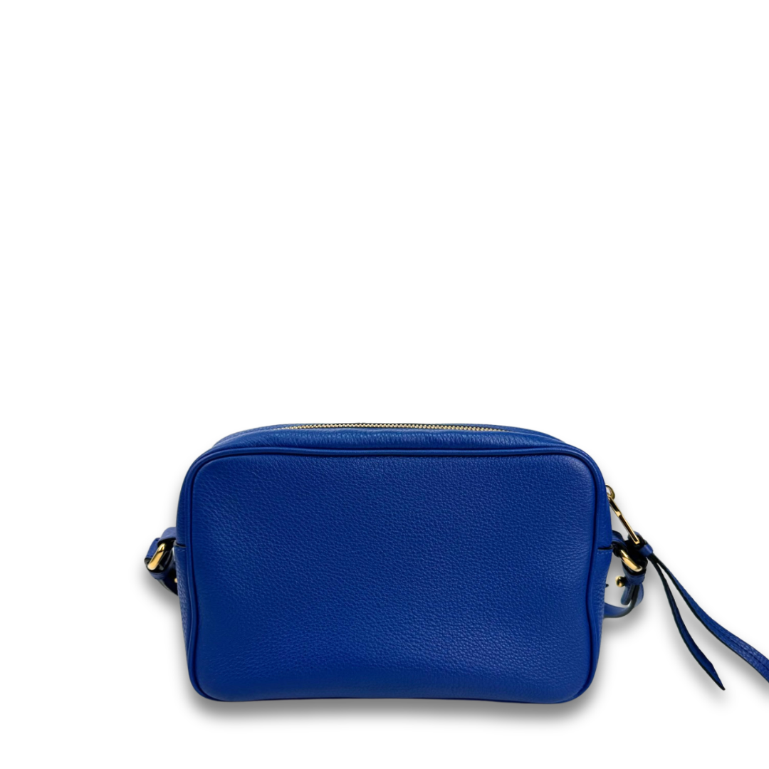 Prada Blue Vitello Camera Bag