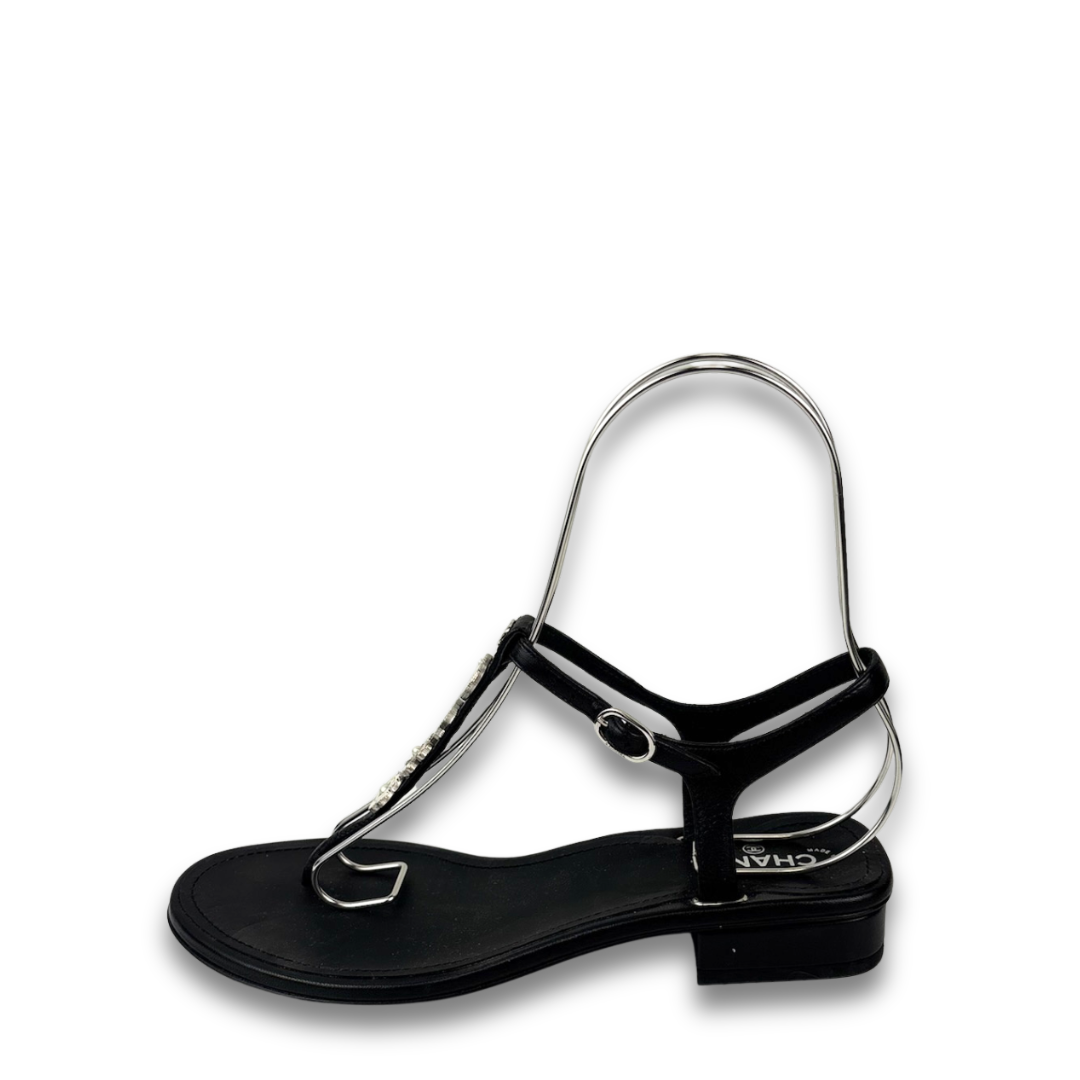 Chanel Charms Thong Sandals - Size 37