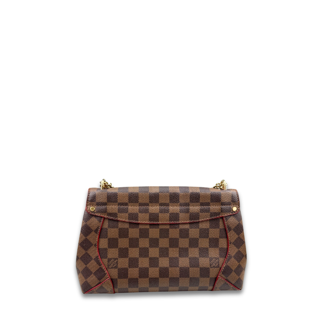 Louis Vuitton Damier Ebene Caissa Chain Clutch