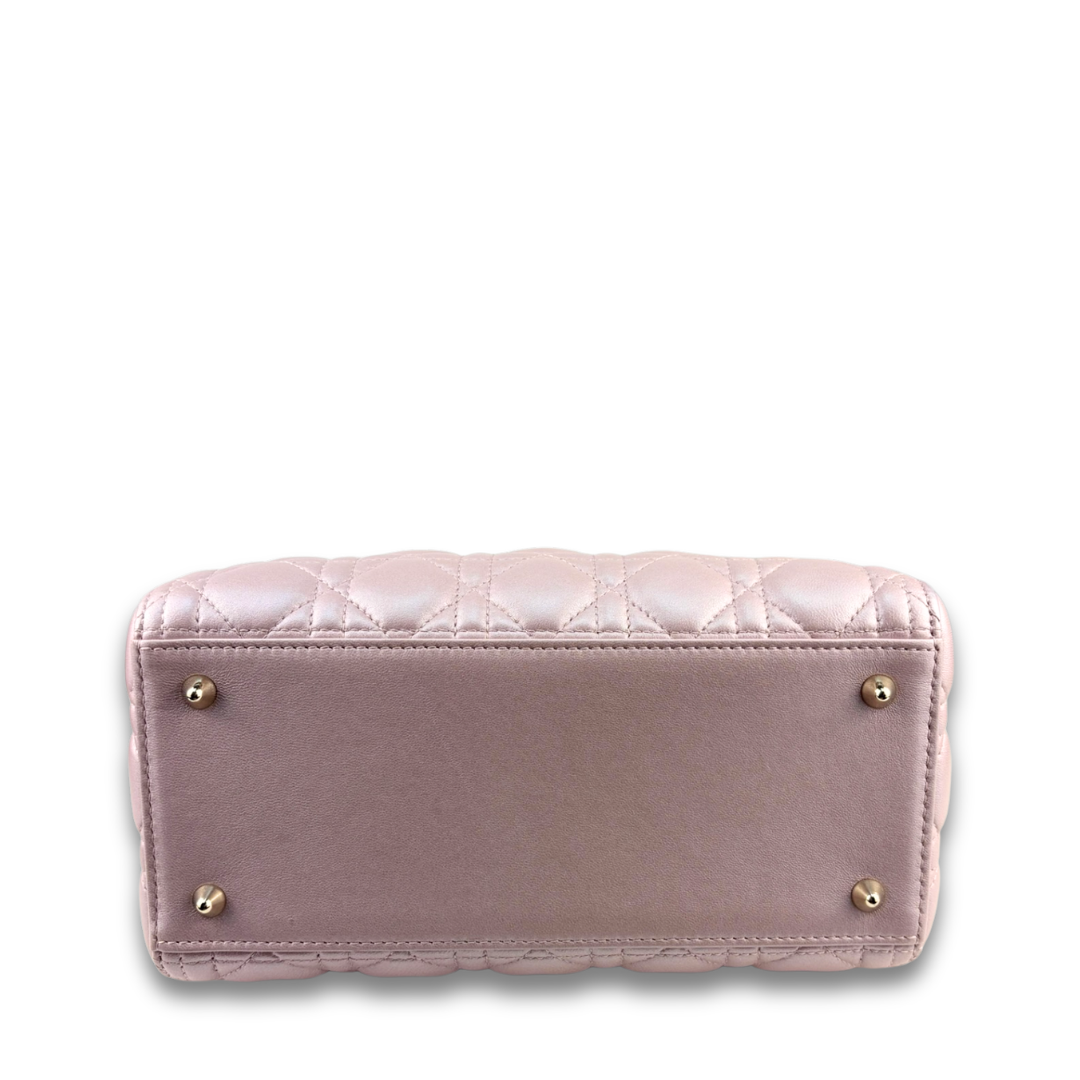 Dior Metallic Pink Small Lady Dior