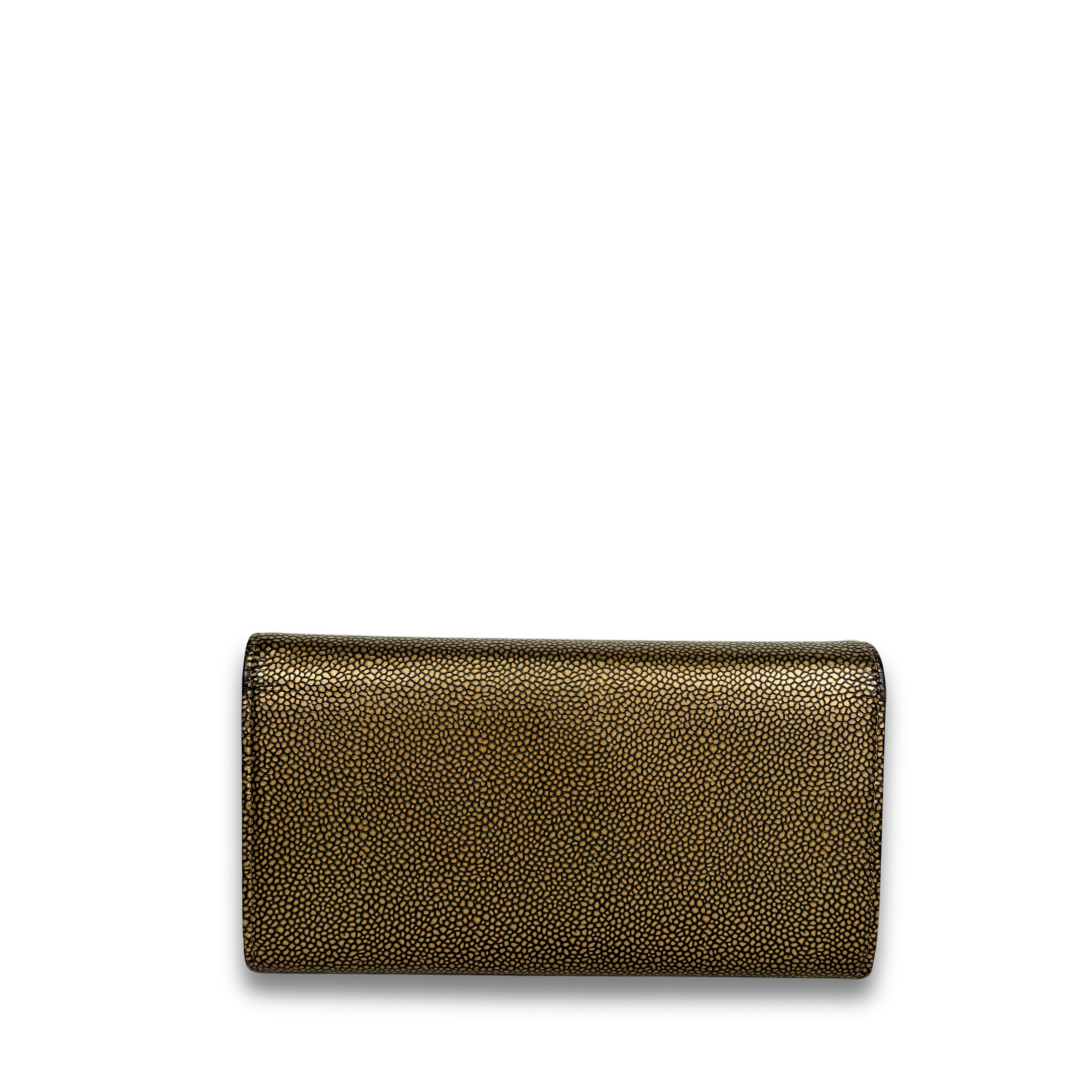 Chanel Bronze Grained Calfskin Long Wallet