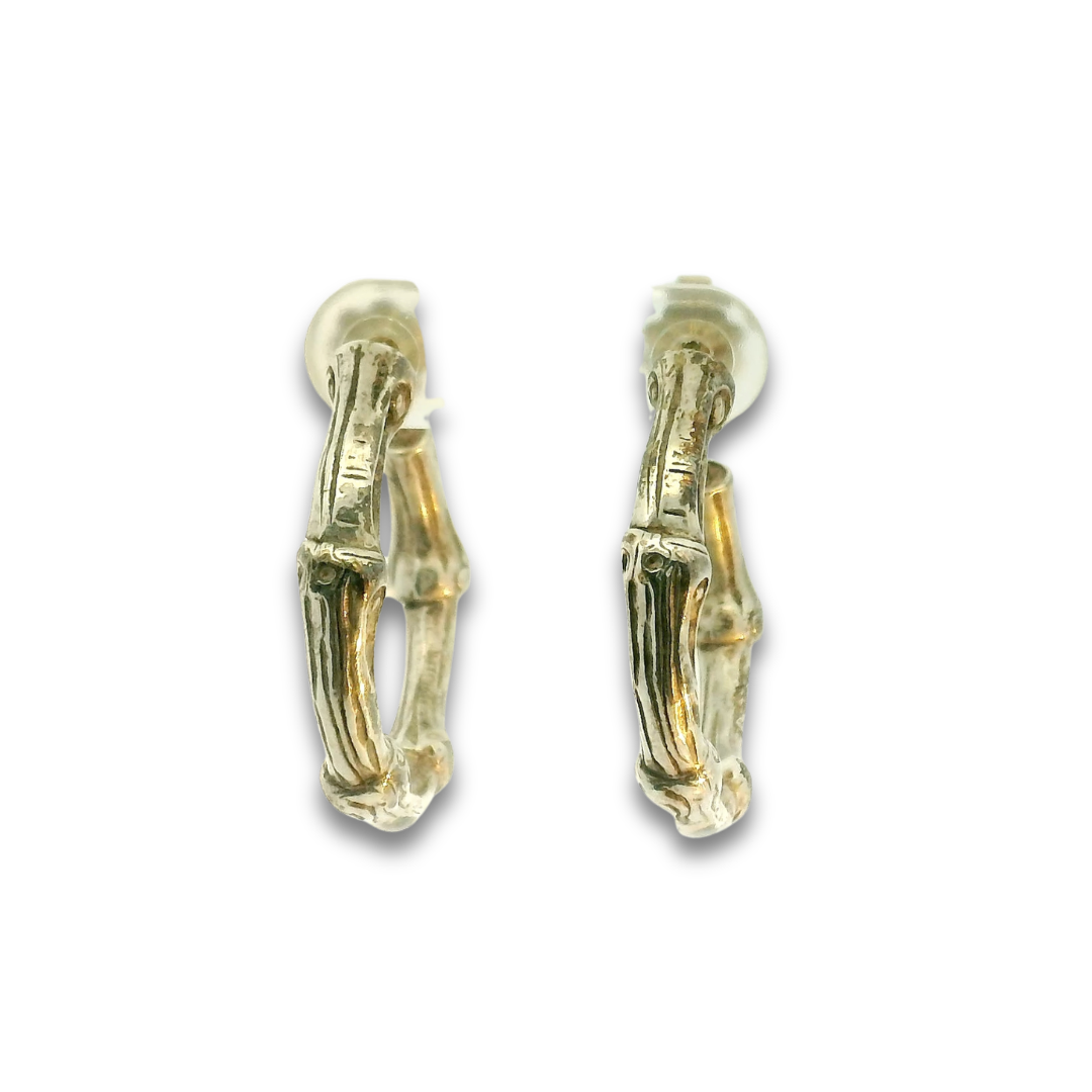 Tiffany & Co. Sterling Silver Bamboo Hoops