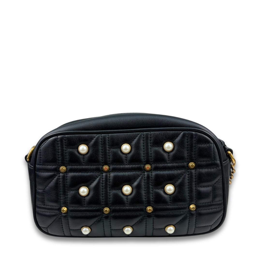 Gucci Pearl Black Marmont Camera Bag