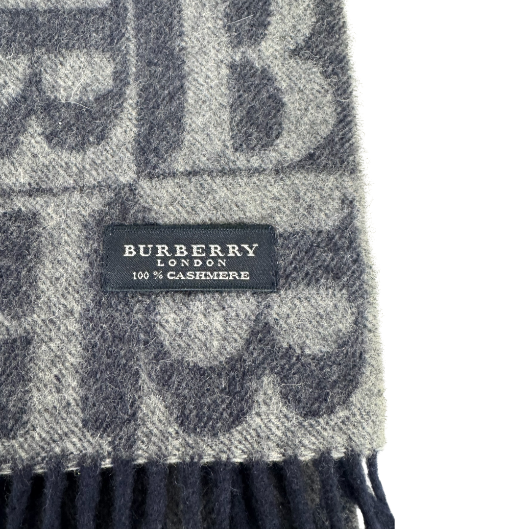 Burberry Blue Cashmere Scarf
