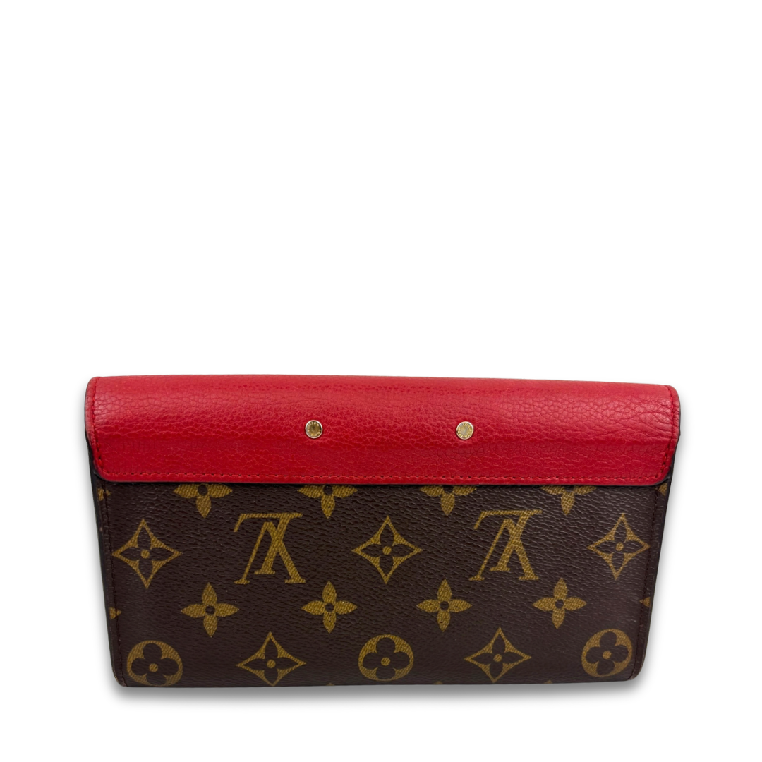 Louis Vuitton Monogram Pallas Wallet Red