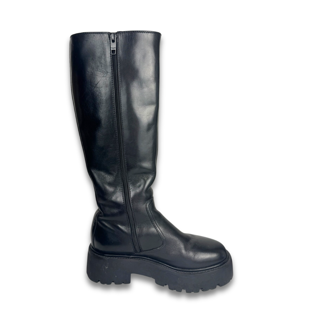Celine Lug Sole Knee High Boots - Size 37