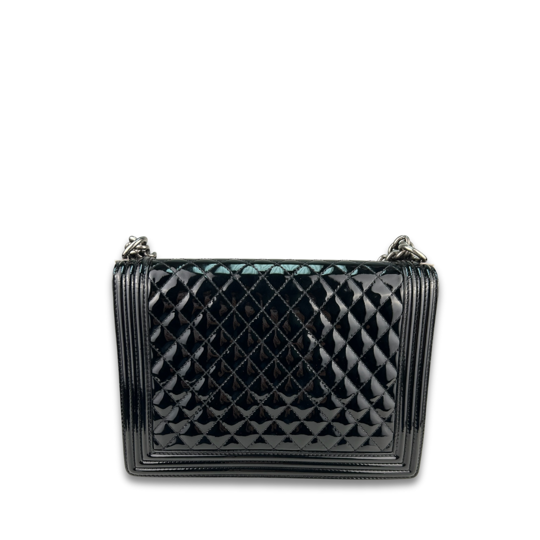 Chanel Large Patent Leather Boy Bag