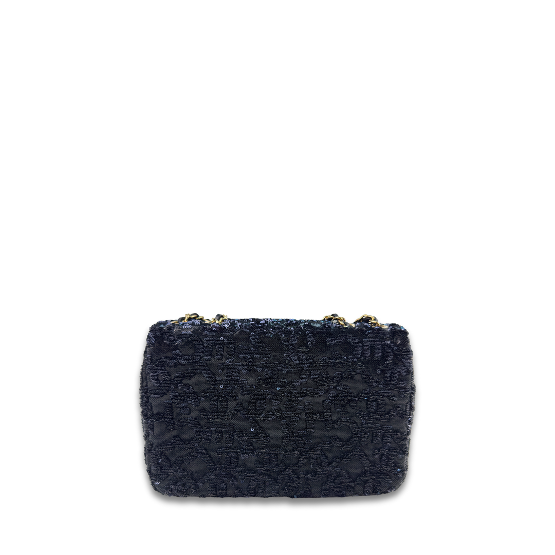Chanel Classic CC Sequin Mini Single Flap
