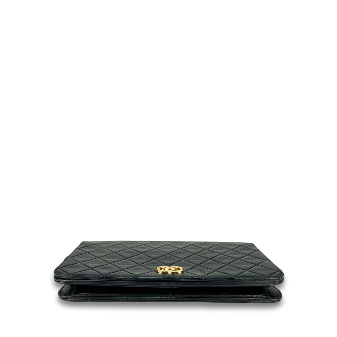 Chanel Black Full Flap Pushlock Shoulder Bag