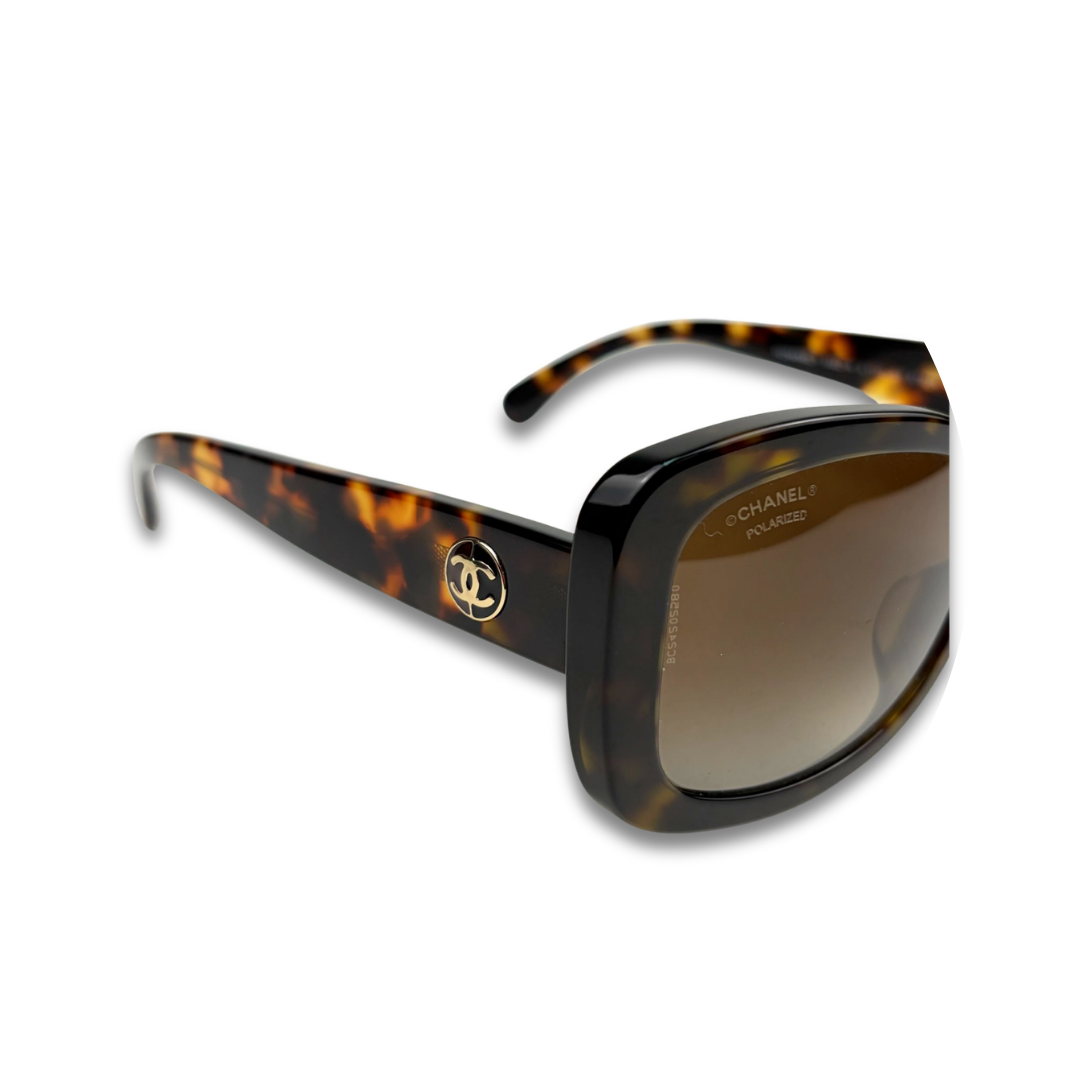 Chanel Oversized Tortoiseshell Sunglasses