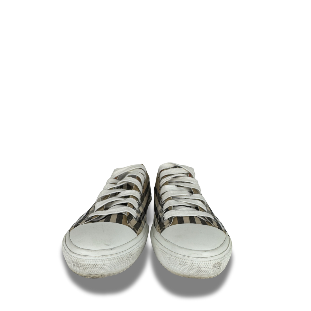 Burberry Plaid Low Top Sneakers - Size 39