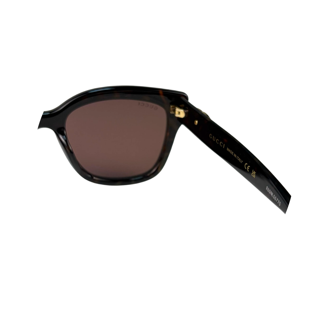Gucci Square Tortoiseshell Sunglasses