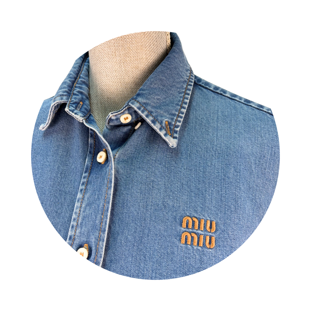 Miu Miu Chambray Top and Shorts Set