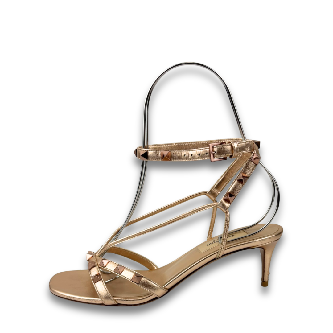 Valentino Rose Gold Kitten Heels - Size 36.5