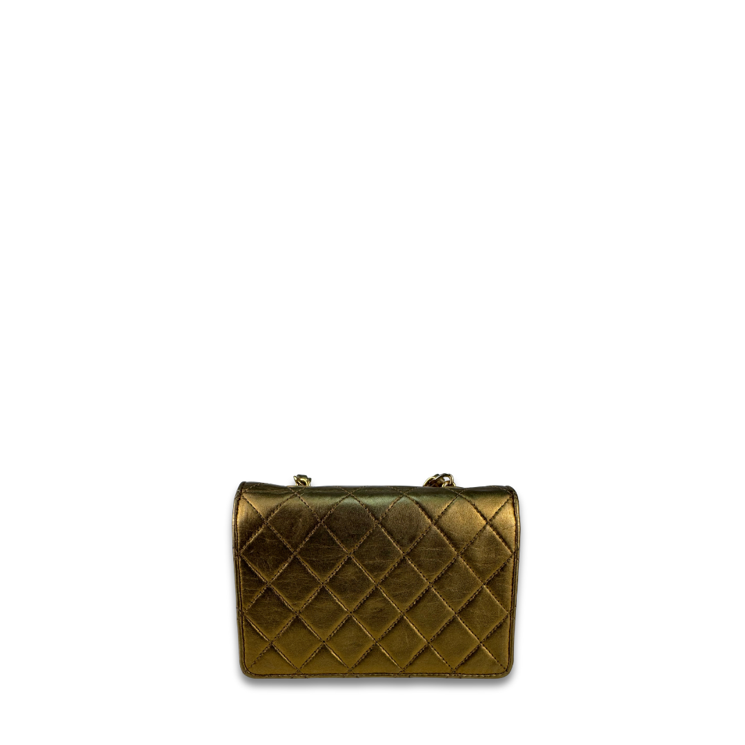 Chanel Metallic Lambskin Extra Mini Single Flap