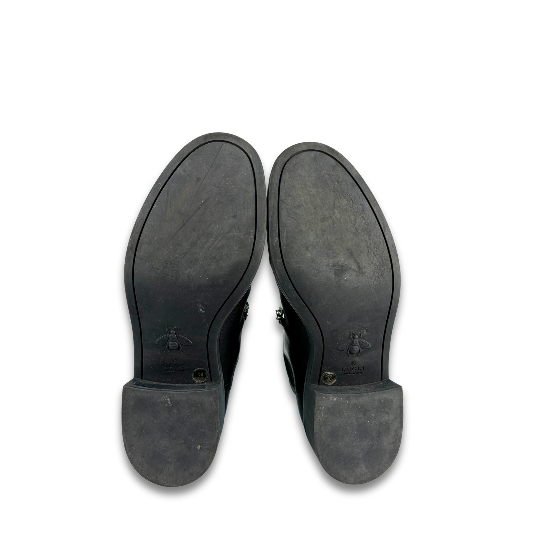 Gucci Deva Horsebit Chain Chelsea Boots - Size 38