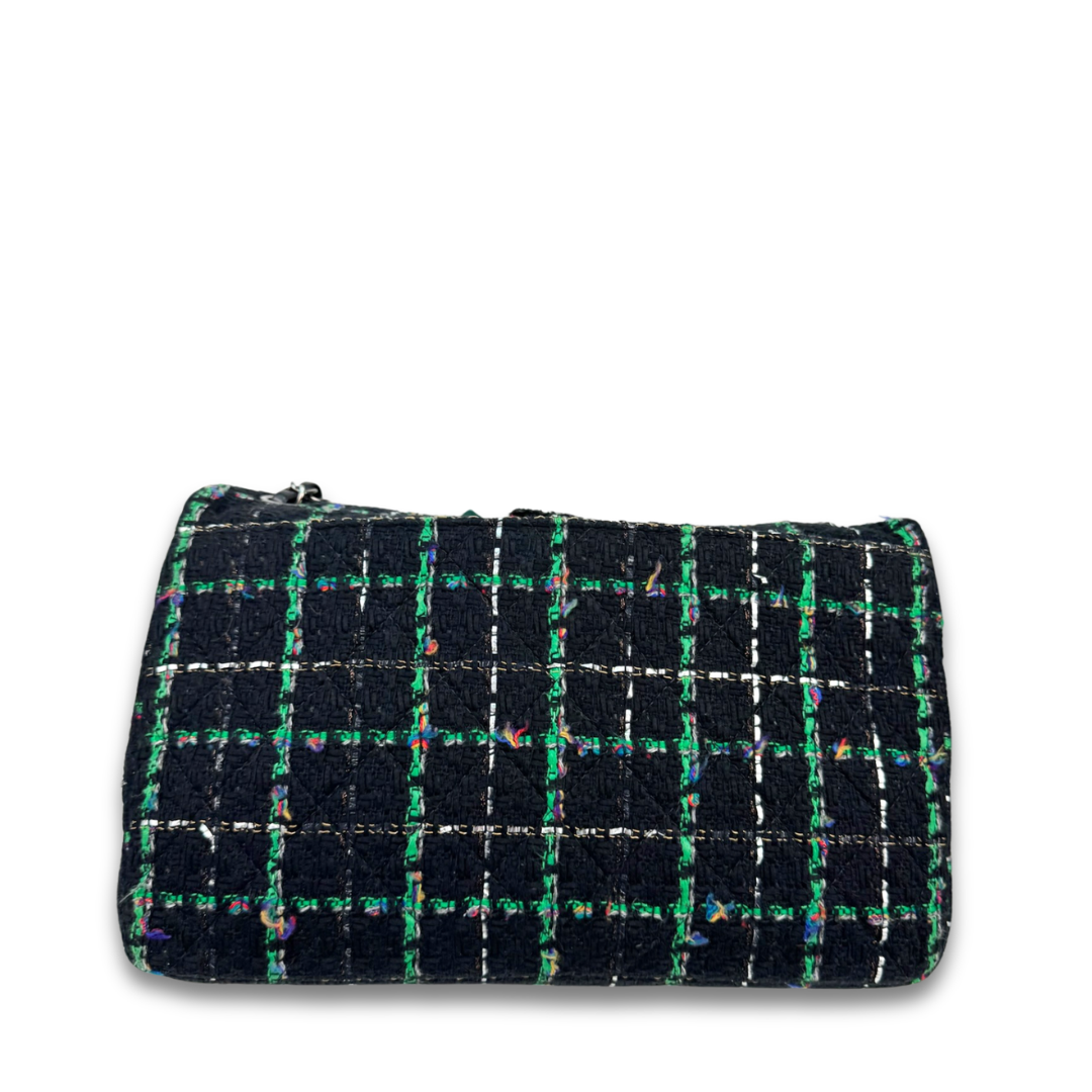 Chanel Multicolor Tweed Camellia Flap Bag