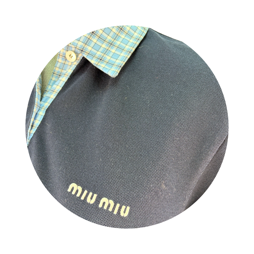 Miu Miu Plaid Polo and Boxer Set