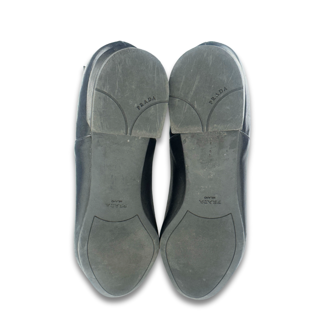 Prada Leather Buckle Booties - Size 40