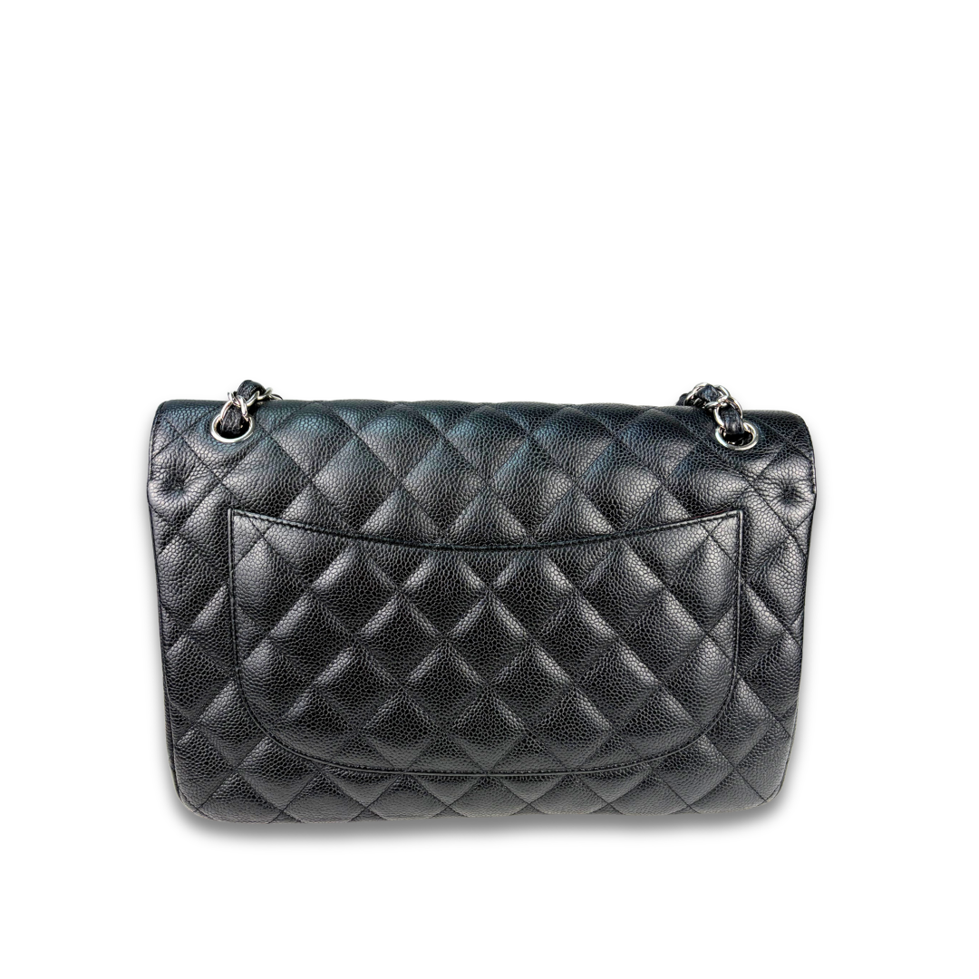 Chanel Black Caviar Classic Jumbo Double Flap