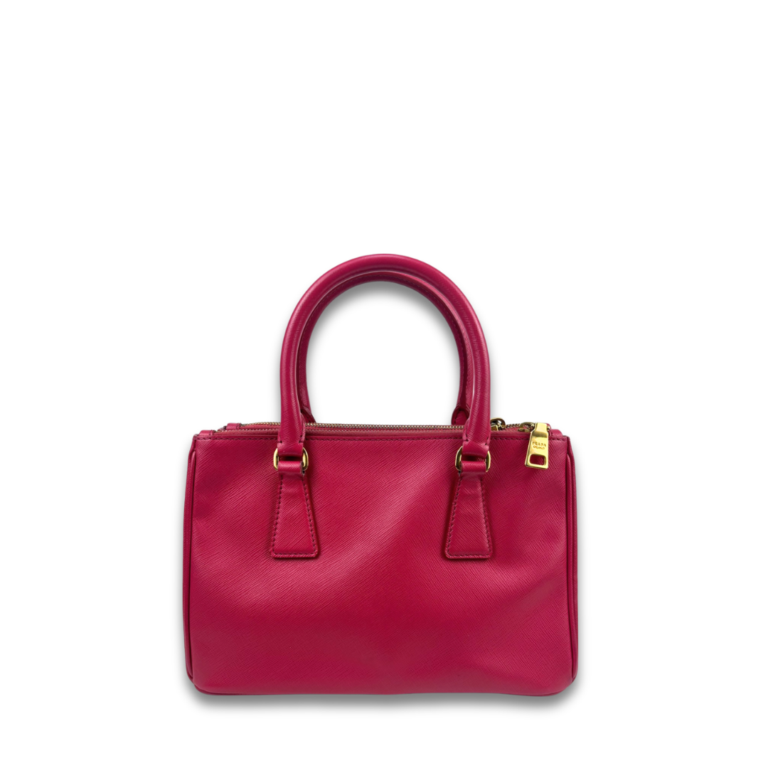 Prada Mini Hot Pink Double Zip Galleria