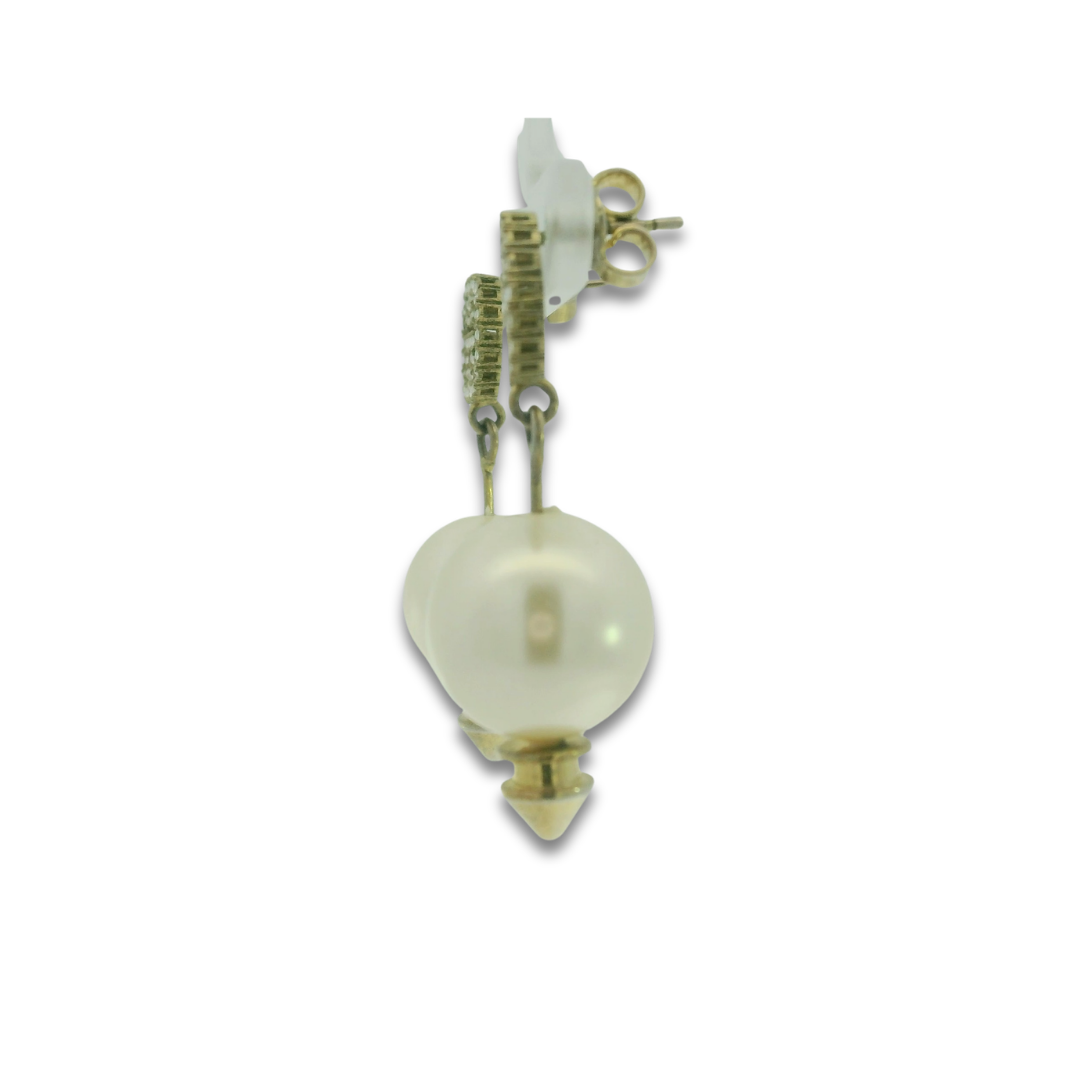 Gucci Logo Pearl Drop Earrings