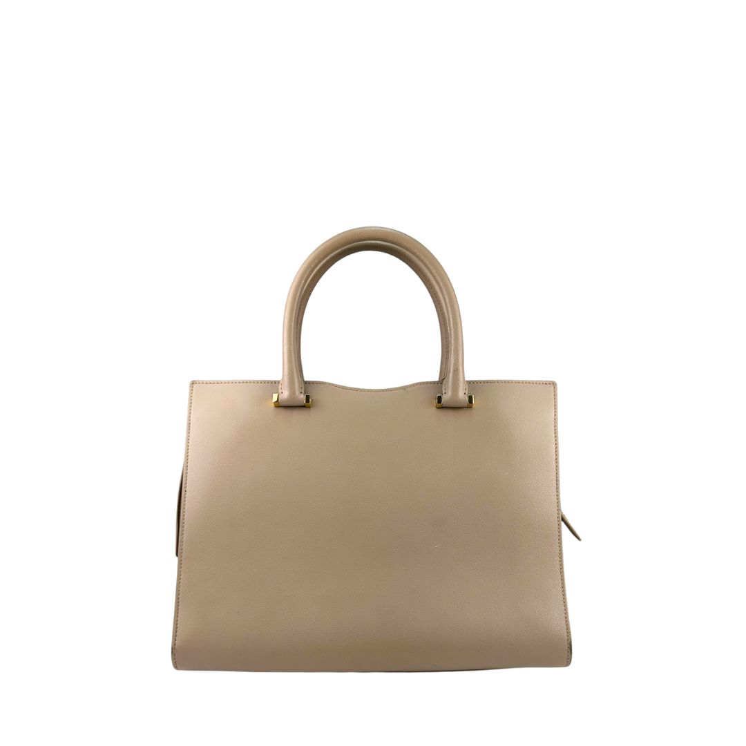 YSL Beige Medium Uptown Tote