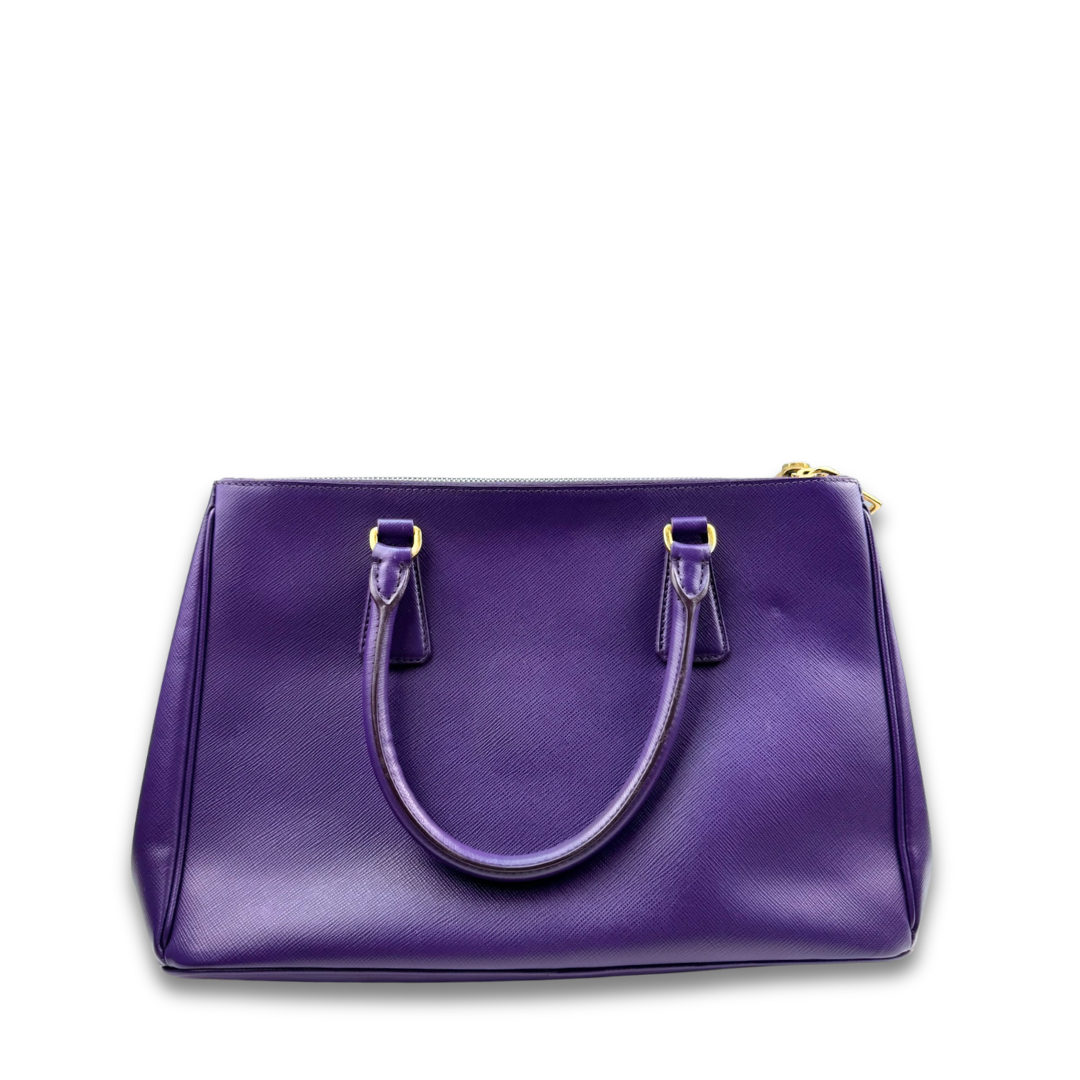Prada Small Purple Double Zip Galleria