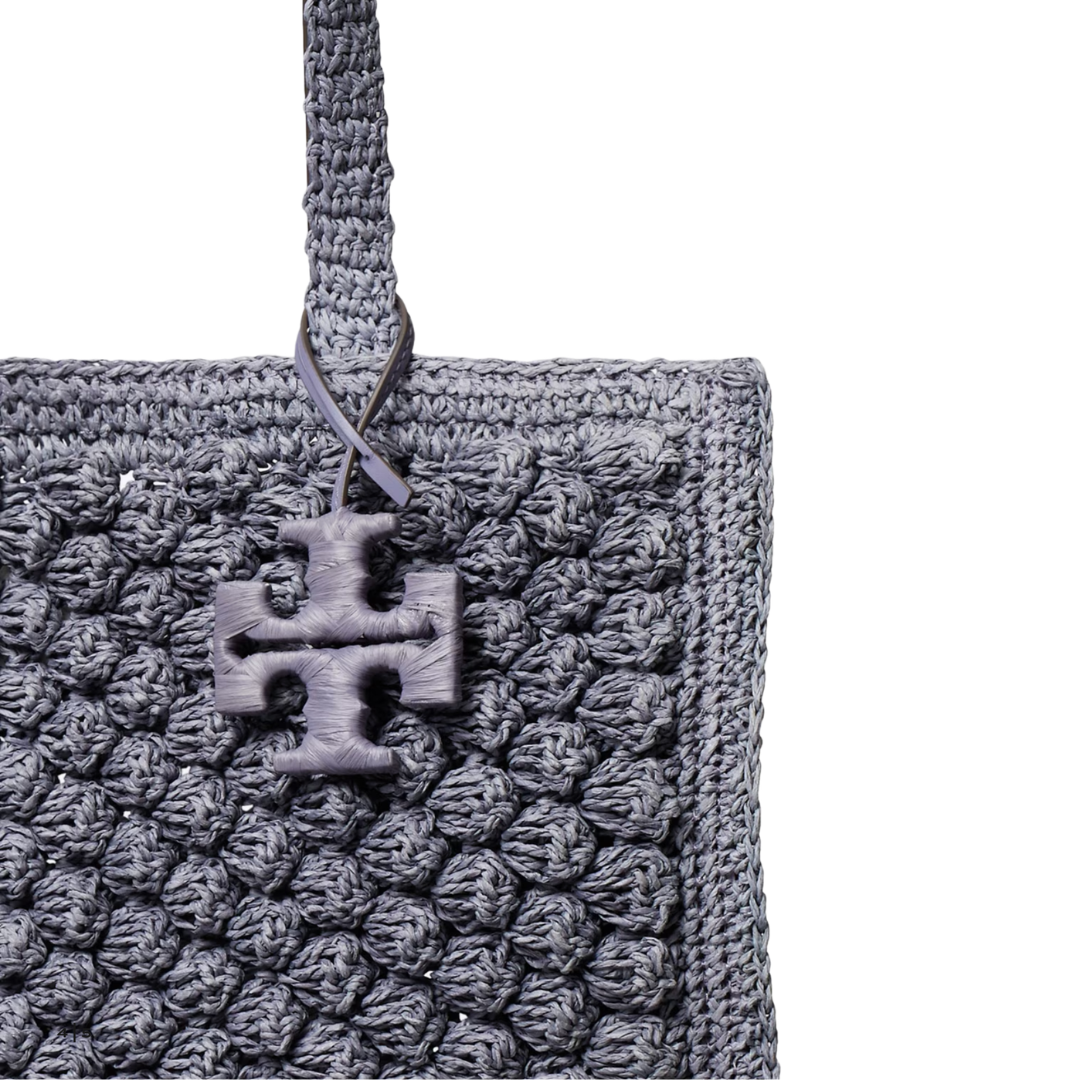 Tory Burch Ella Hand-Crocheted Popcorn Stitch Small Tote