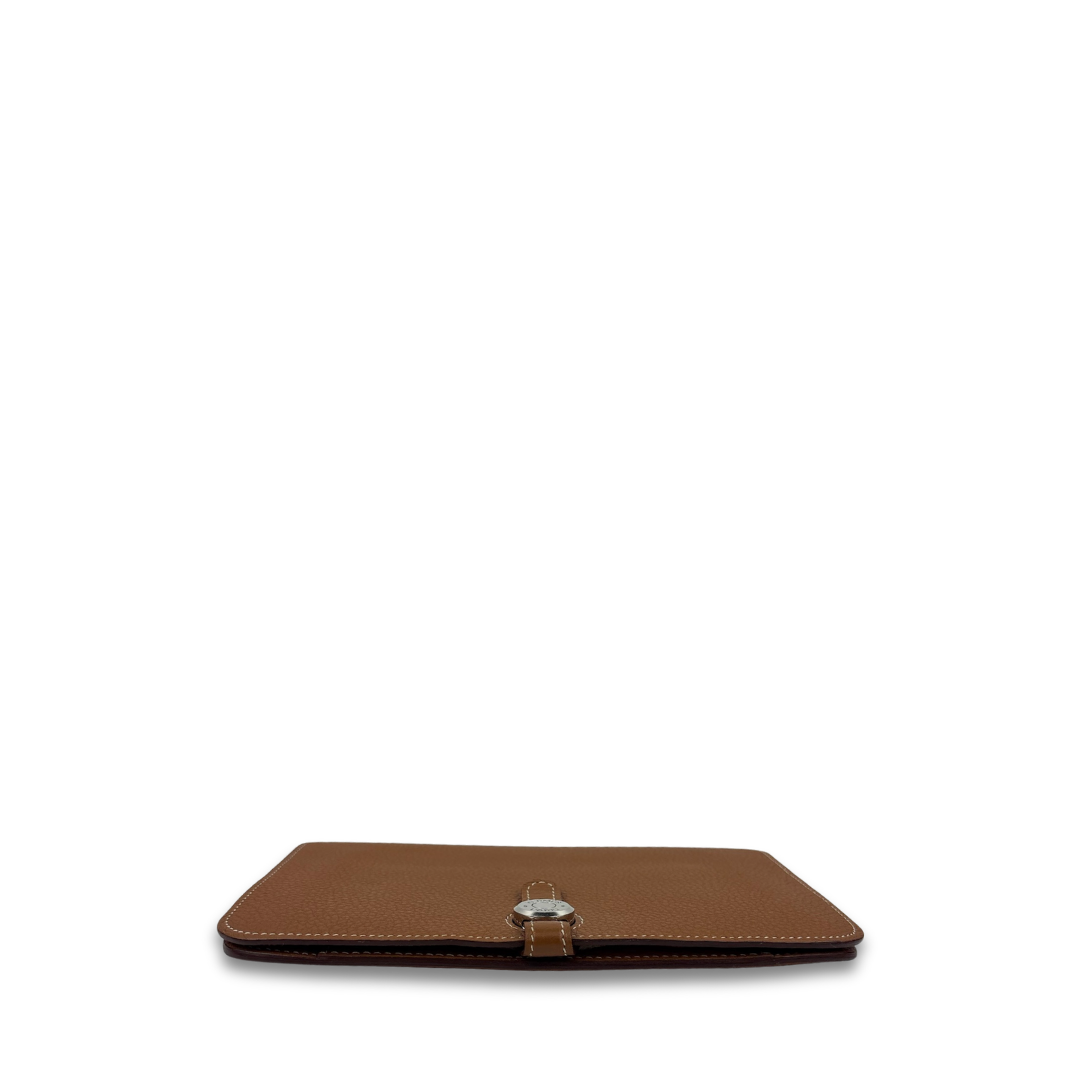 Hermès Clemence Dogon Duo Wallet Gold