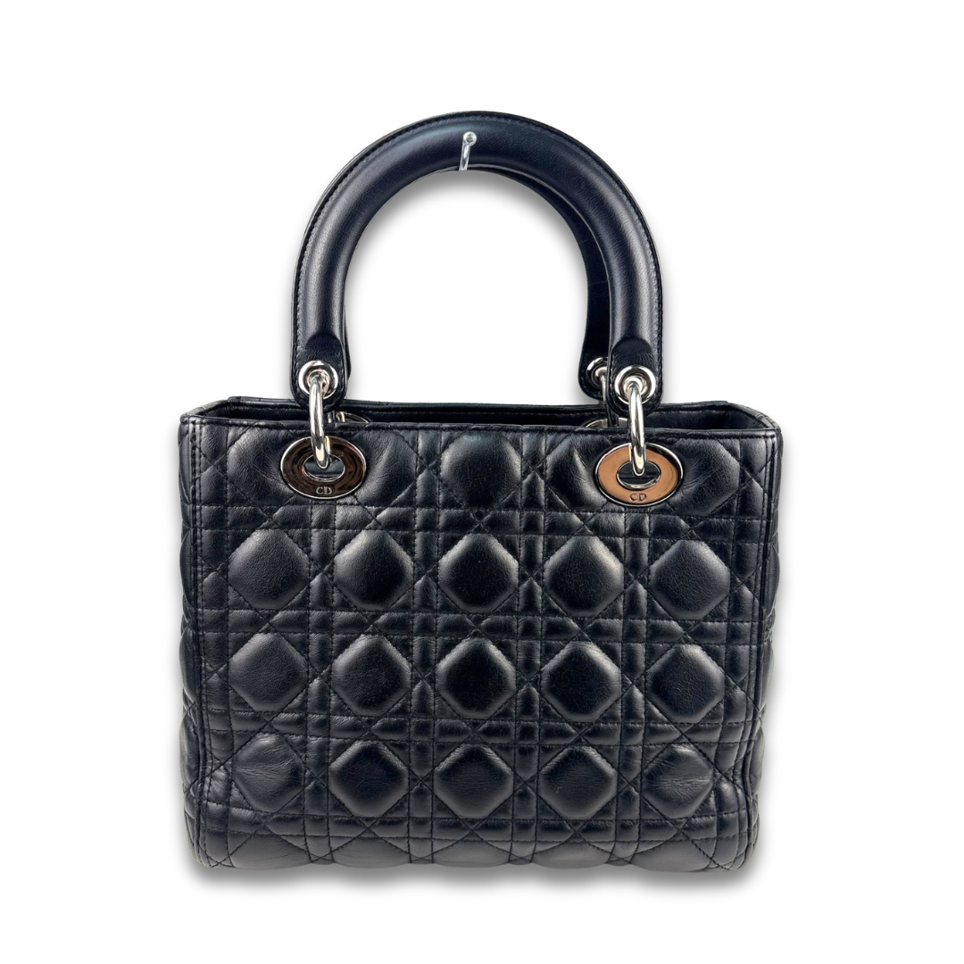Dior Black Medium Lambskin Lady Dior