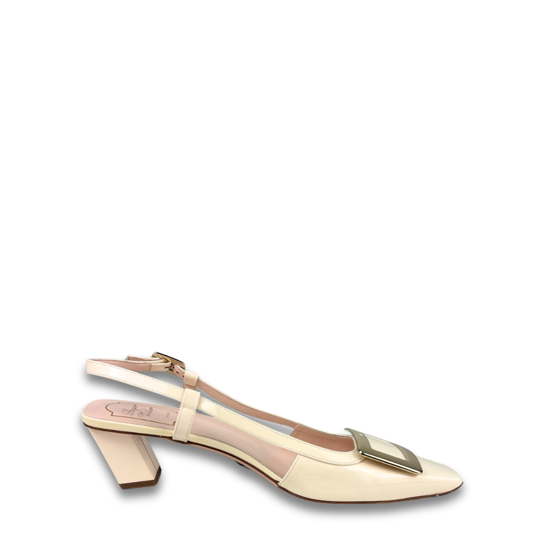 Roger Vivier White Slingbacks- Size 40