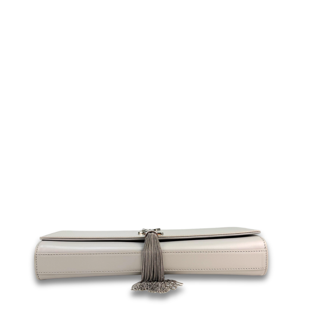 YSL Grey Kate Tassel Clutch