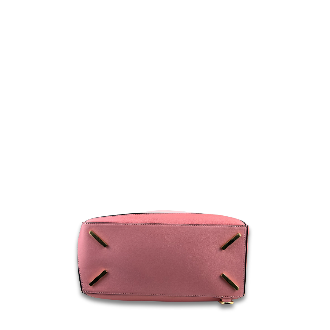Loewe Pink Colorblock Medium Puzzle Bag Leather