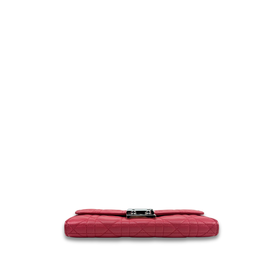 Dior Hot Pink Miss Dior Chain Wallet