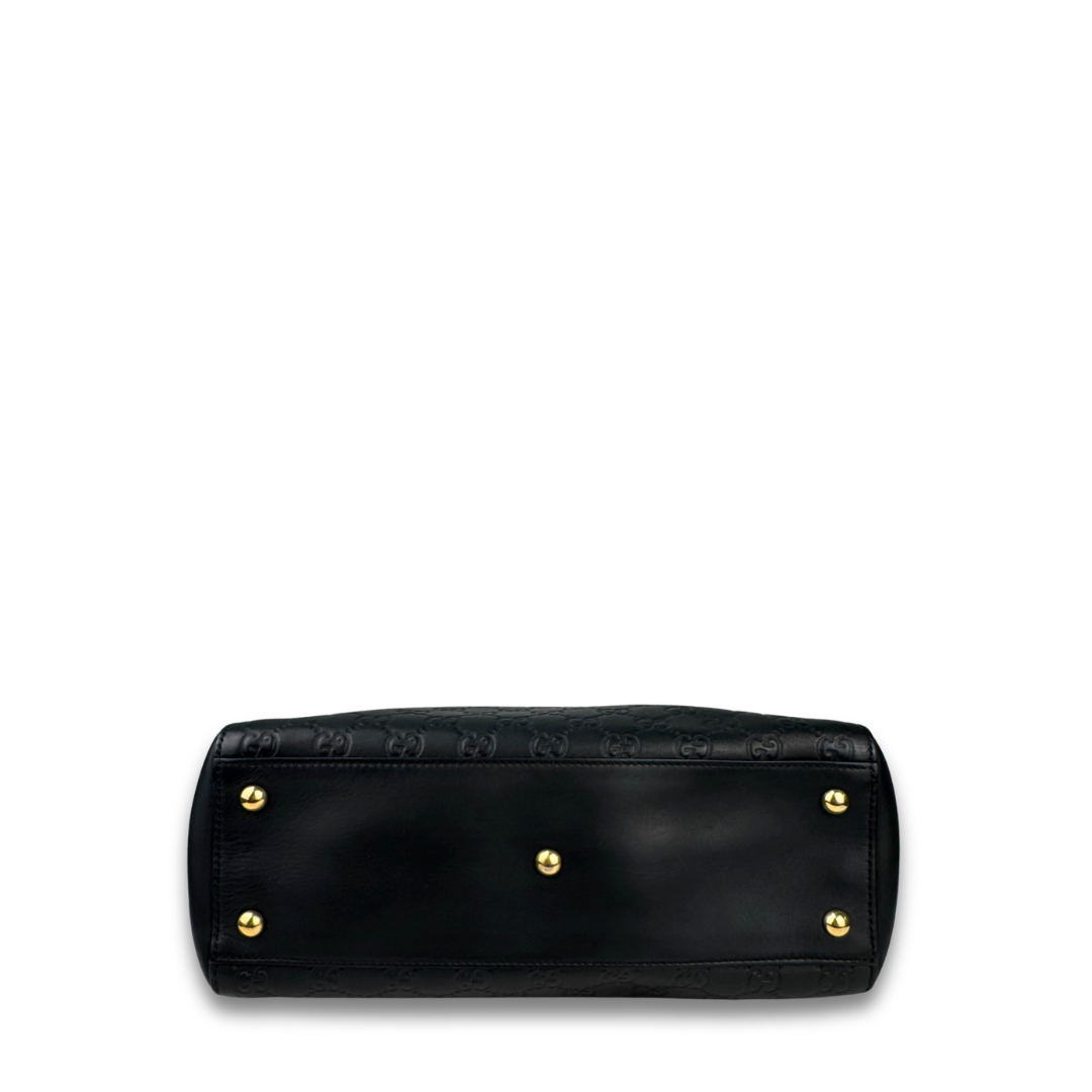 Gucci Black Guccissima Soft Signature Tote