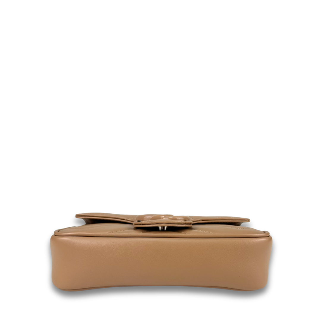 Gucci Beige Monochrome Marmont Mini Flap