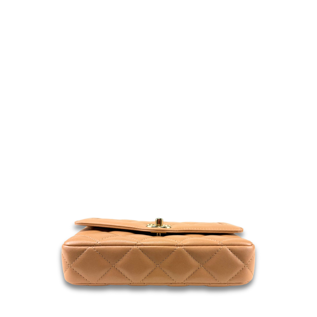 Chanel Caramel Hold The Line Small Single Flap