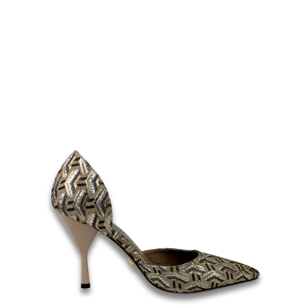 Prada Brocade D'Orsay Pumps - Size 37