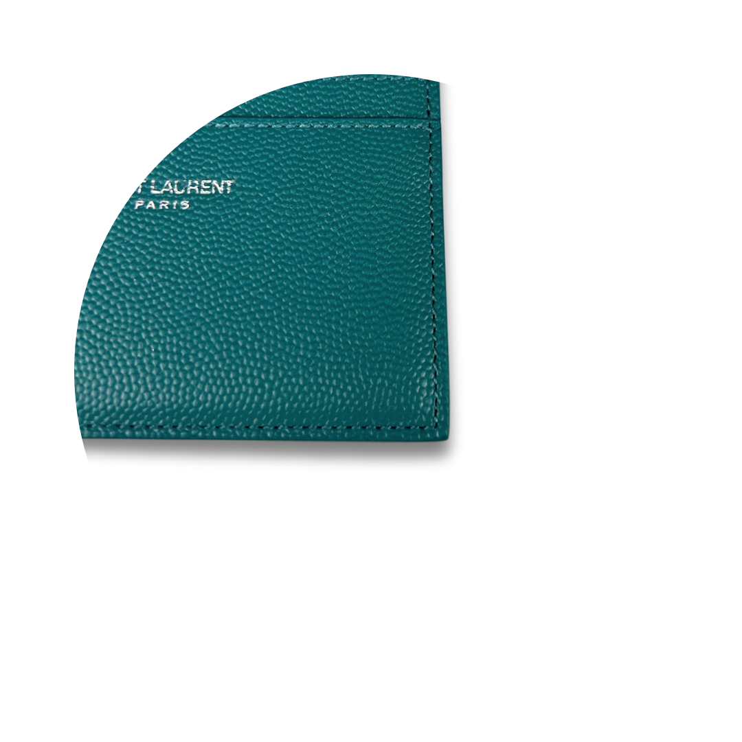 YSL Teal Paris Card Case