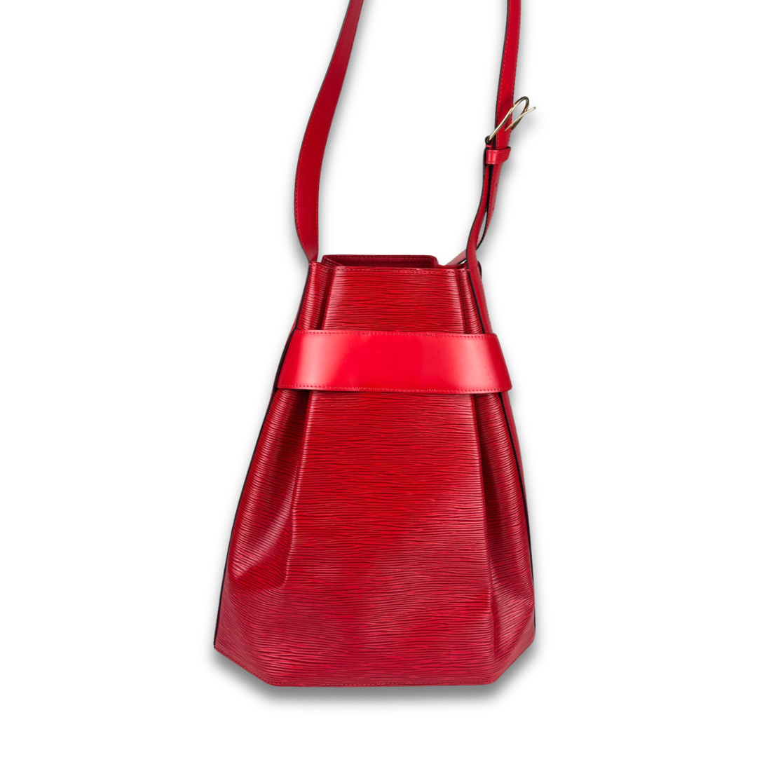 Louis Vuitton Red Epi Leather Sac D'Epaule