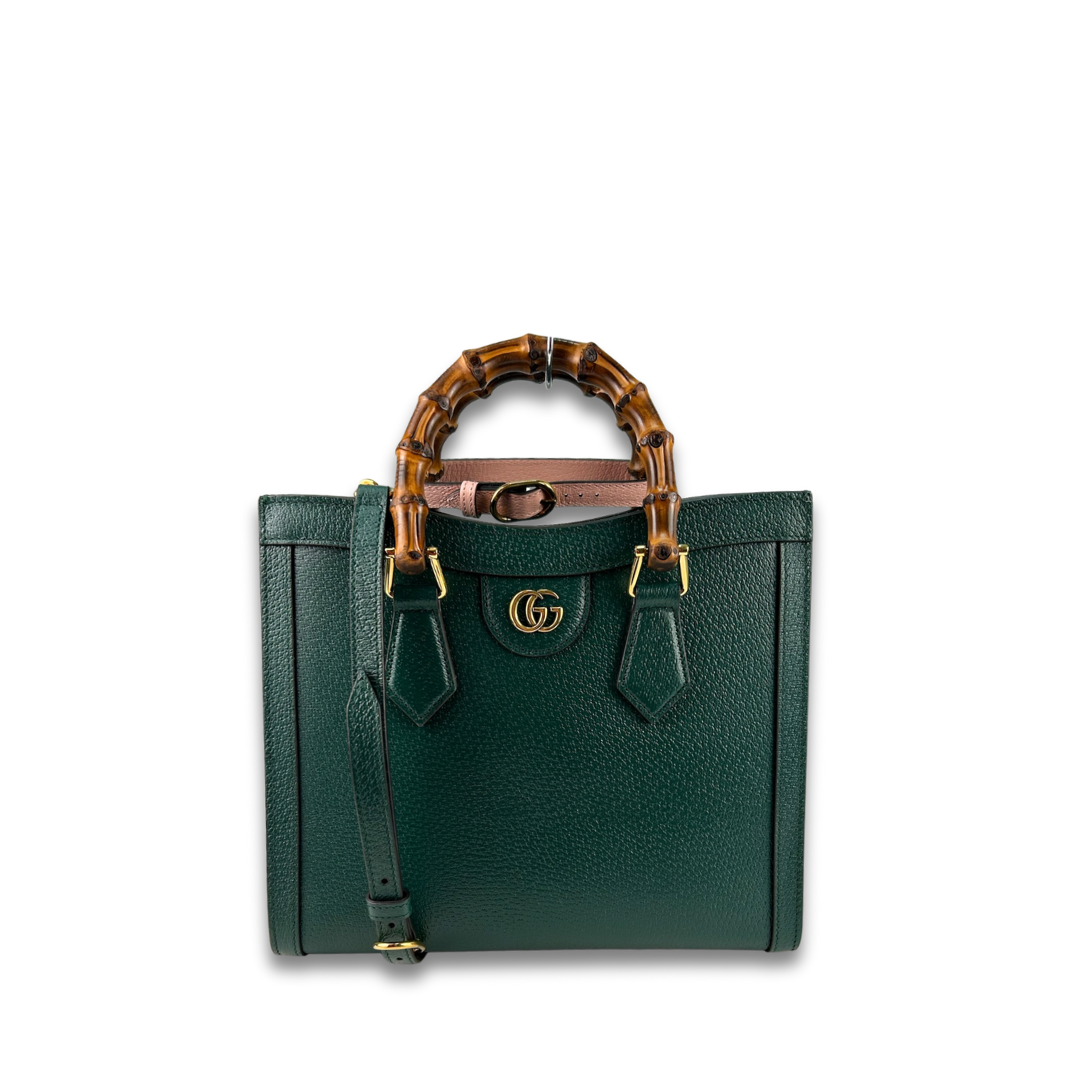 Gucci Green Small Diana Tote Bag