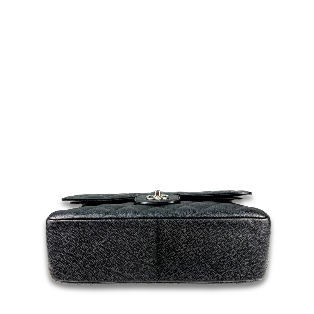 Chanel Black Caviar Classic Jumbo Double Flap