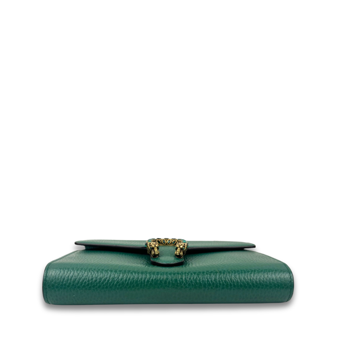 Gucci Green Small Dionysus Chain Wallet