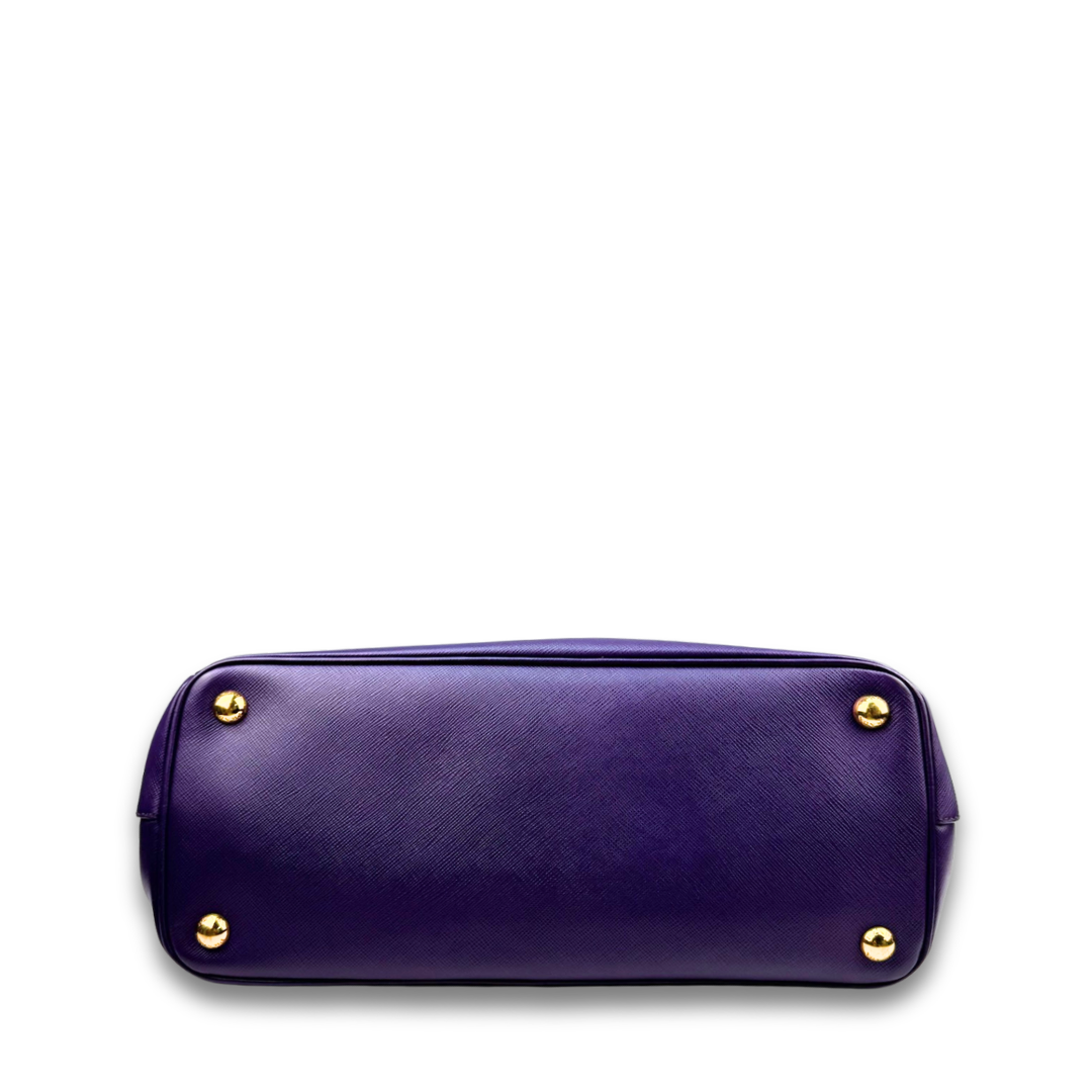 Prada Small Purple Double Zip Galleria