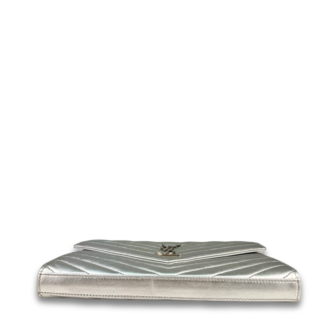 YSL Silver Cassandre Chain Wallet