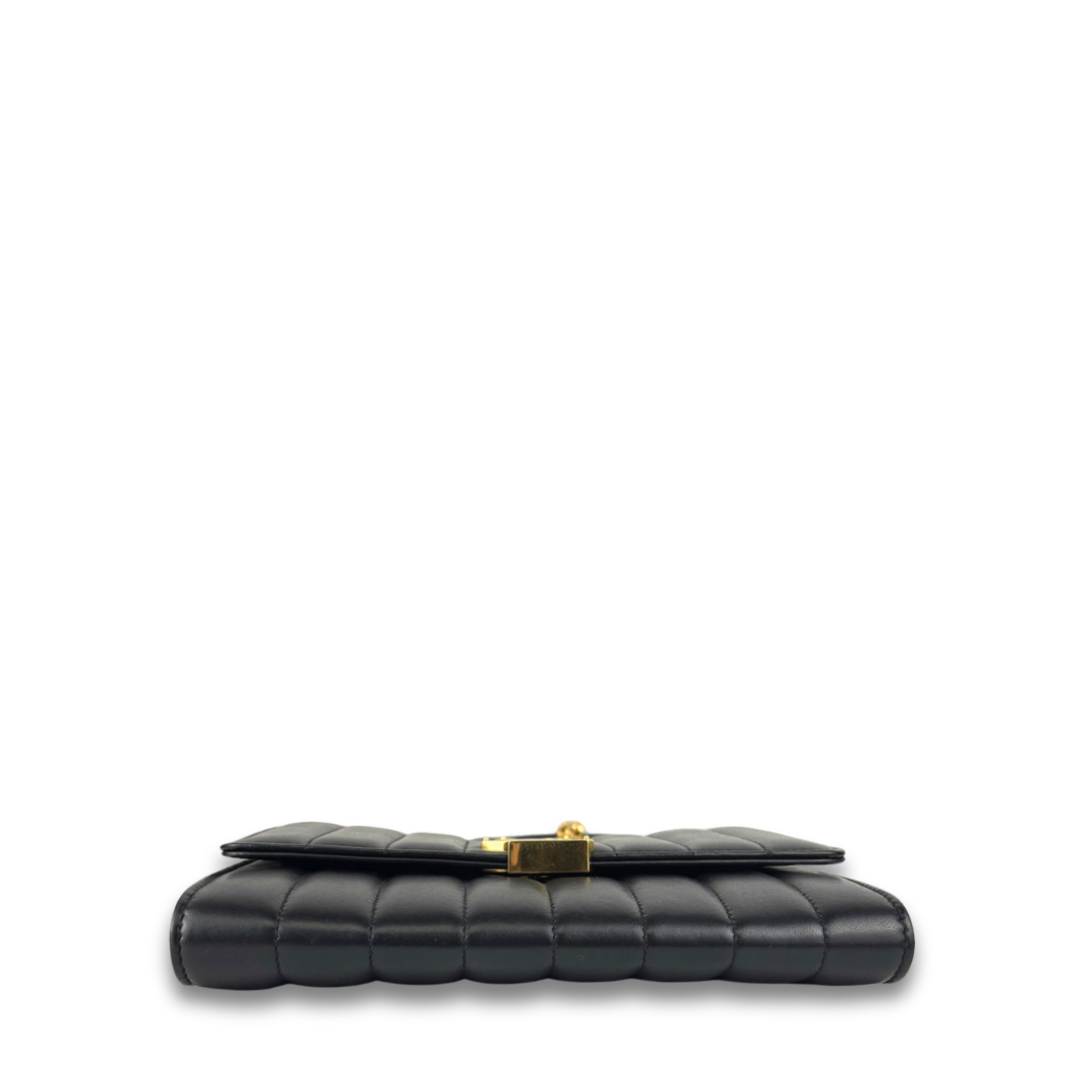 YSL Black Vicky Chain Wallet